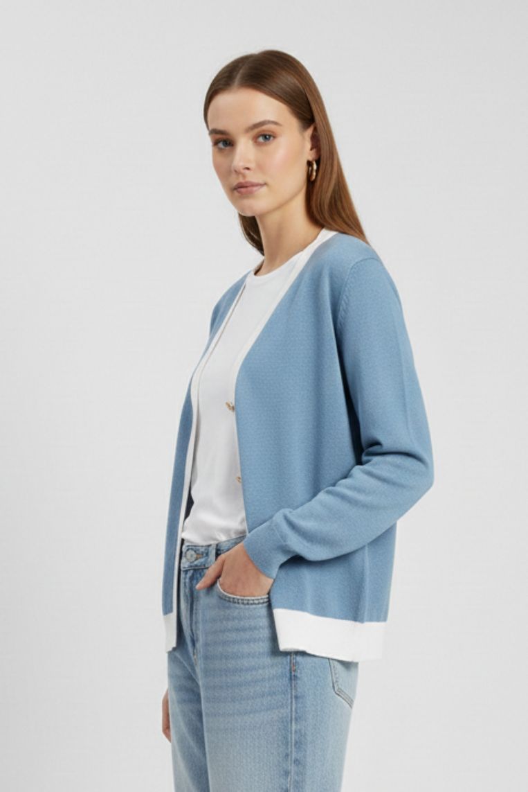 CARDIGAN TWIN SET IN VISCOSA - immagine 7