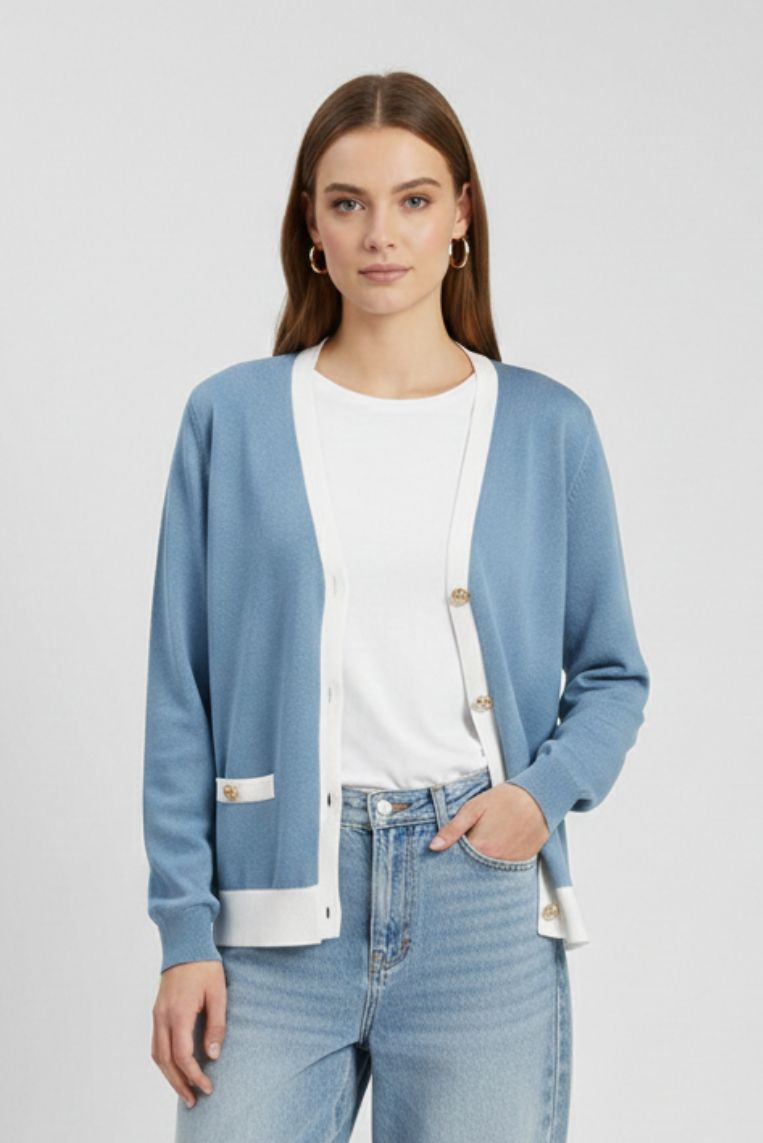 CARDIGAN TWIN SET IN VISCOSA - immagine 8