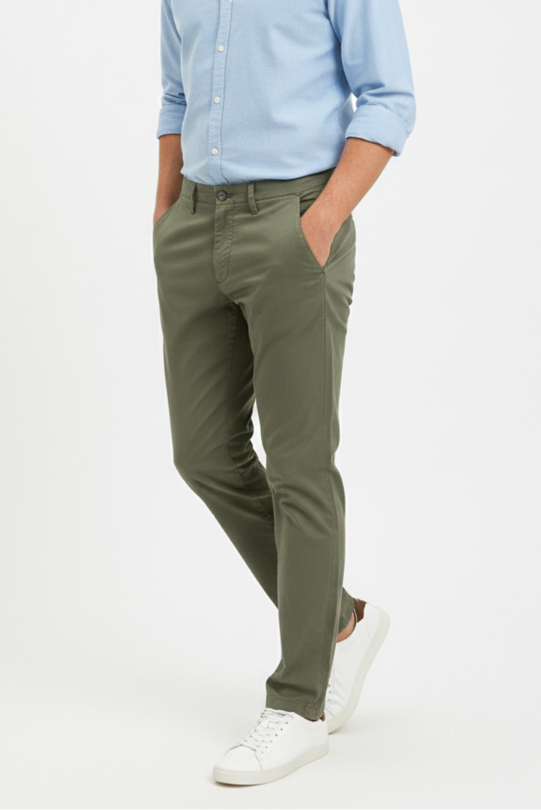 CHINO REGULAR FIT GABARDINA - immagine 5