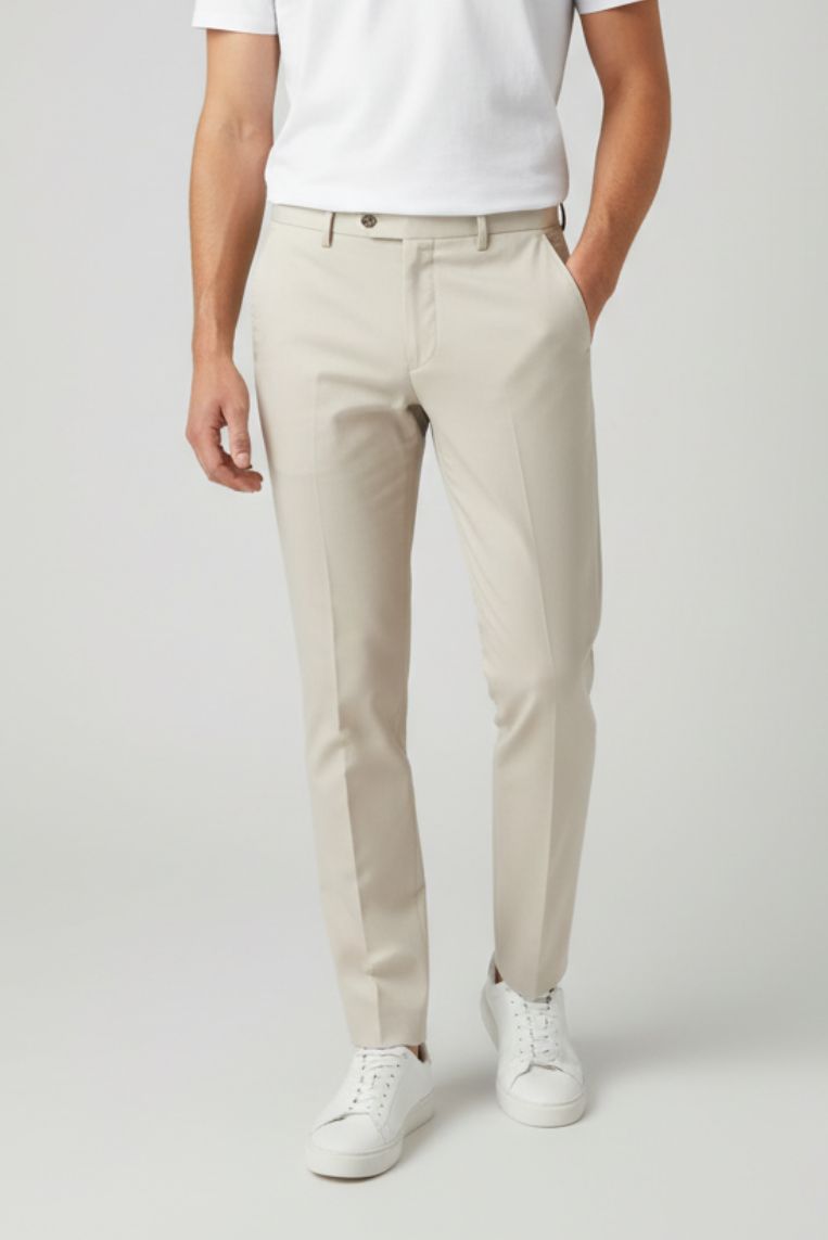 PANTALONI IN FRESCO LANA - immagine 2