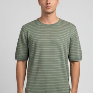 MAGLIA A RIGHE MISTO LINO 5 MAGLIA A RIGHE MISTO LINO - Thumbnail Image 1