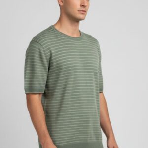 MAGLIA A RIGHE MISTO LINO 6 MAGLIA A RIGHE MISTO LINO - Thumbnail Image 2