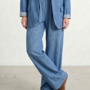 PANTALONI DENIM CON CINTURA 5 PANTALONI DENIM CON CINTURA - Thumbnail Image 2