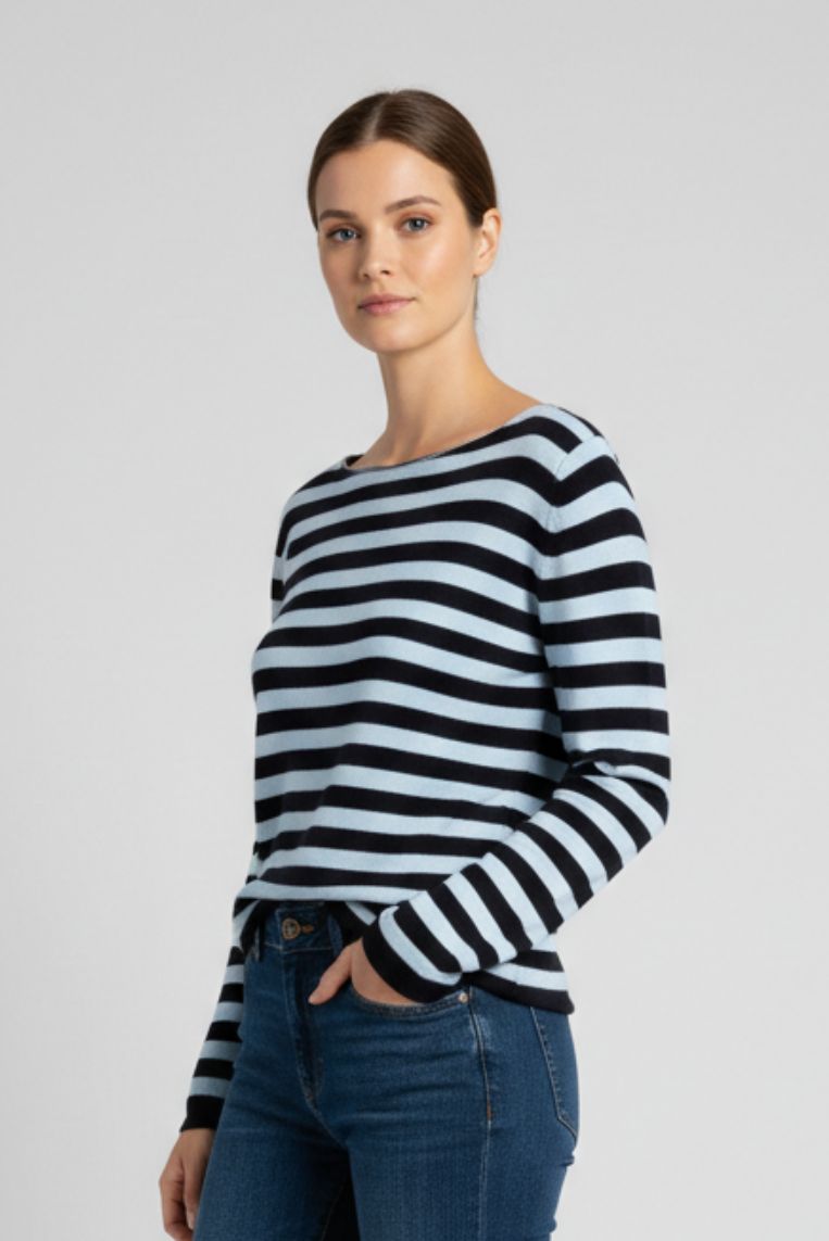 MAGLIA A RIGHE IN COTONE 4 MAGLIA A RIGHE IN COTONE - immagine 4