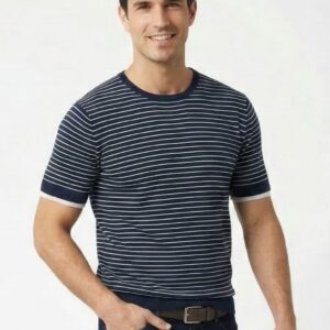 MAGLIA A RIGHE MISTO LINO 8 MAGLIA A RIGHE MISTO LINO - Thumbnail Image 4