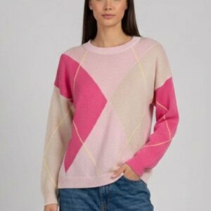MAGLIA A ROMBI IN COTONE 7 MAGLIA A ROMBI IN COTONE - Thumbnail Image 1