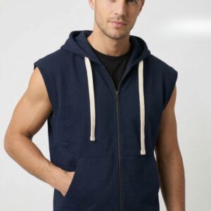 GILET FELPA CON CAPPUCCIO 5 GILET FELPA CON CAPPUCCIO - Thumbnail Image 1