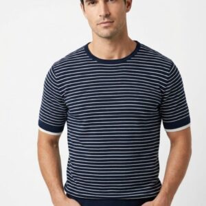 MAGLIA A RIGHE MISTO LINO 7 MAGLIA A RIGHE MISTO LINO - Thumbnail Image 3