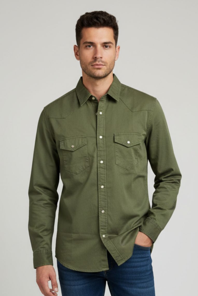 CAMICIA IN DENIM COLORATA - immagine 3