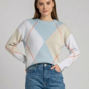 MAGLIA A ROMBI IN COTONE 10 MAGLIA A ROMBI IN COTONE - Thumbnail Image 4