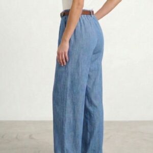 PANTALONI DENIM CON CINTURA 6 PANTALONI DENIM CON CINTURA - Thumbnail Image 3
