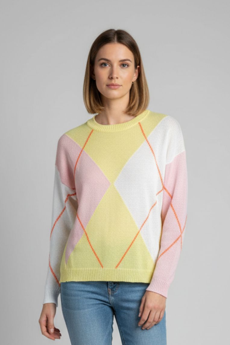 MAGLIA A ROMBI IN COTONE - immagine 5