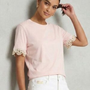 T-SHIRT CON DETTAGLI SANGALLO 7 T-SHIRT CON DETTAGLI SANGALLO - Thumbnail Image 1