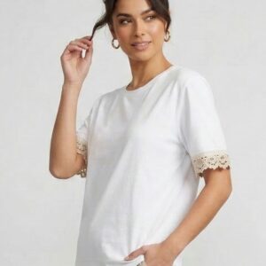 T-SHIRT CON DETTAGLI SANGALLO 12 T-SHIRT CON DETTAGLI SANGALLO - Thumbnail Image 6