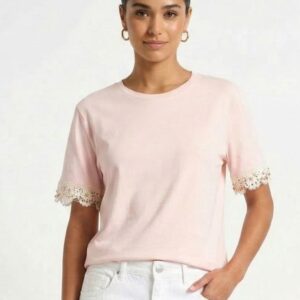 T-SHIRT CON DETTAGLI SANGALLO 8 T-SHIRT CON DETTAGLI SANGALLO - Thumbnail Image 2