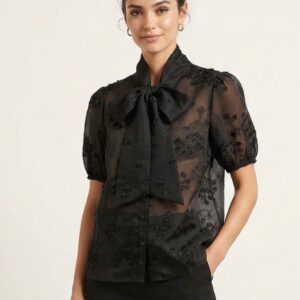 CAMICIA IN TENCEL CON FIOCCO 7 CAMICIA IN TENCEL CON FIOCCO - Thumbnail Image 3