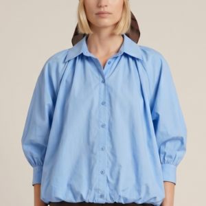 CAMICIA IN POPELINE A PALLONCINO 9 CAMICIA IN POPELINE A PALLONCINO - Thumbnail Image 1