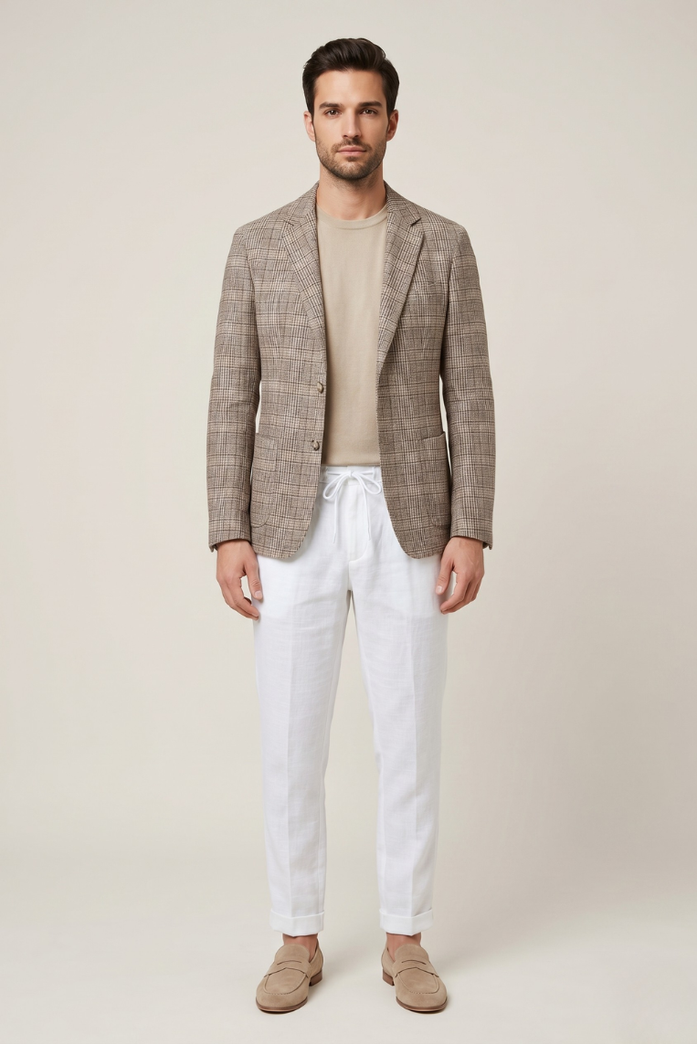 PANTALONE BASIC LINO LUNGO - immagine 2