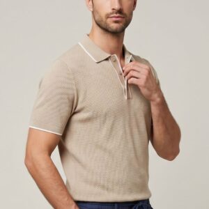 POLO IN MAGLIA CON CONTRASTI 8 POLO IN MAGLIA CON CONTRASTI - Thumbnail Image 2