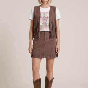 GONNA IN SUEDE CON FRANGE 3 GONNA IN SUEDE CON FRANGE - Thumbnail Image 1