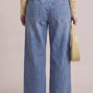 DENIM GAMBA LARGA VITA CON PINCES 6 DENIM GAMBA LARGA VITA CON PINCES - Thumbnail Image 3