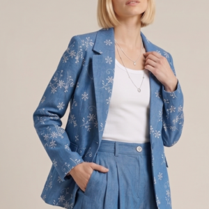 GIACCA IN CHAMBRAY CON RICAMO 3 GIACCA IN CHAMBRAY CON RICAMO - Thumbnail Image 1