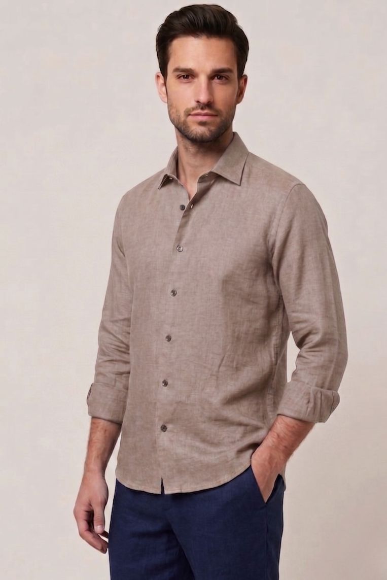 CAMICIA REGULAR LINO 5 CAMICIA REGULAR LINO - immagine 5