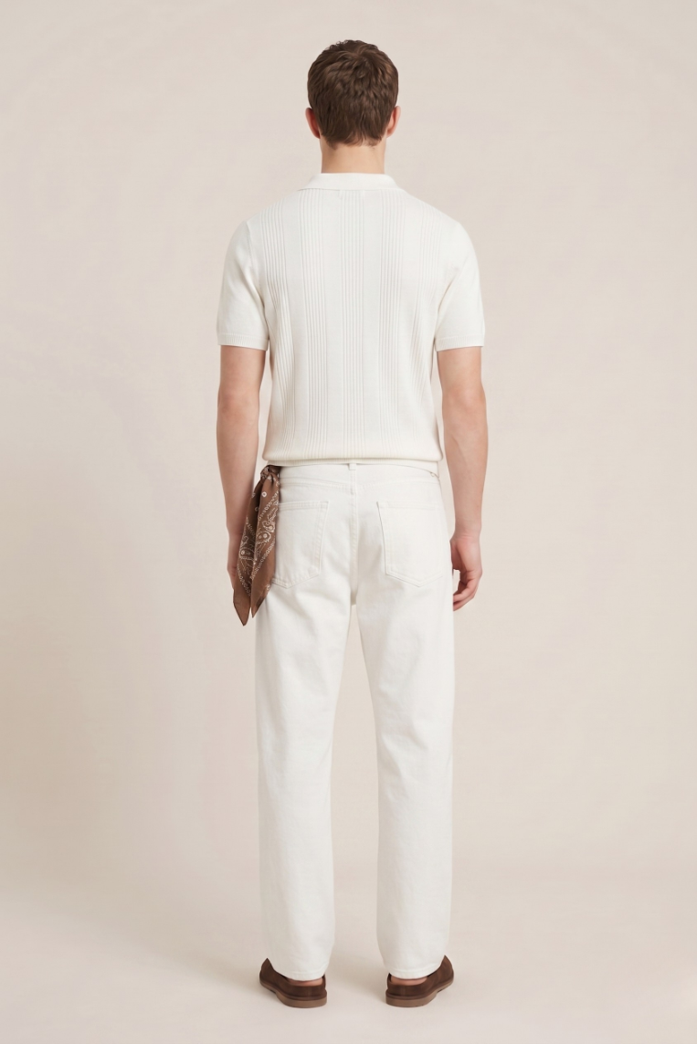 DENIM STRAIGHT FIT BIANCO 3 DENIM STRAIGHT FIT BIANCO - immagine 3