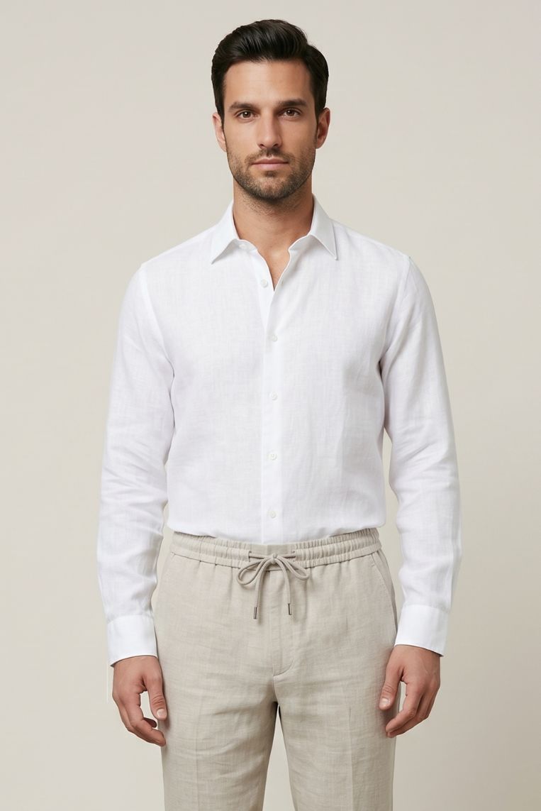 PANTALONE BASIC LINO LUNGO - immagine 6