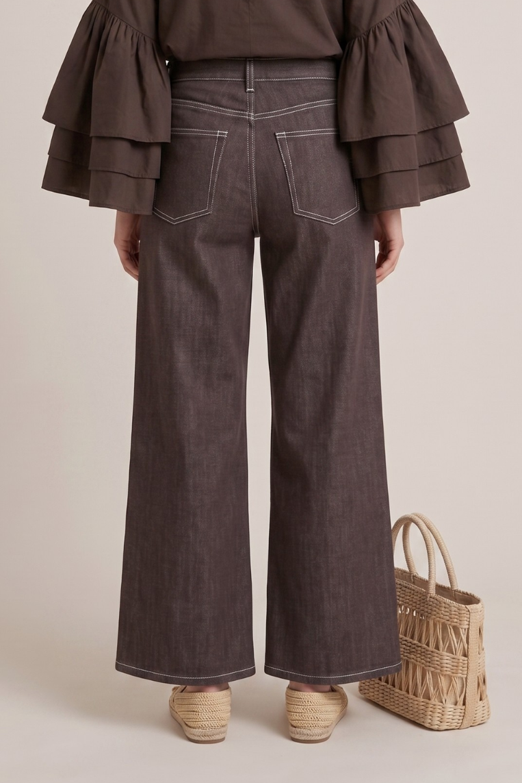 DENIM WIDE LEG MORO CUCITURA - immagine 4