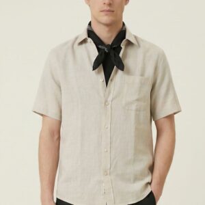 CAMICIA MANICA CORTA 100% LINO 13 CAMICIA MANICA CORTA 100% LINO - Thumbnail Image 3