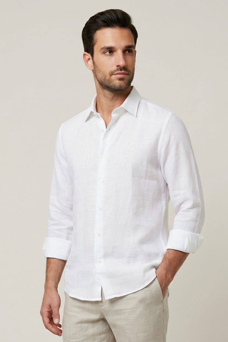 CAMICIA REGULAR LINO 1 CAMICIA REGULAR LINO - immagine 1