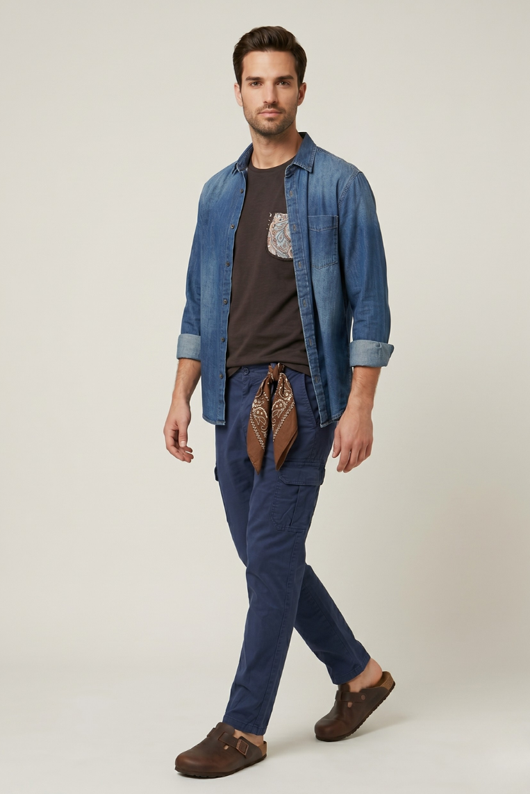 PANTALONE CARGO LEGGERO - immagine 7