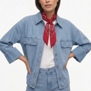 GIACCA IN DENIM MANICHE RISVOLTO 4 GIACCA IN DENIM MANICHE RISVOLTO - Thumbnail Image 1