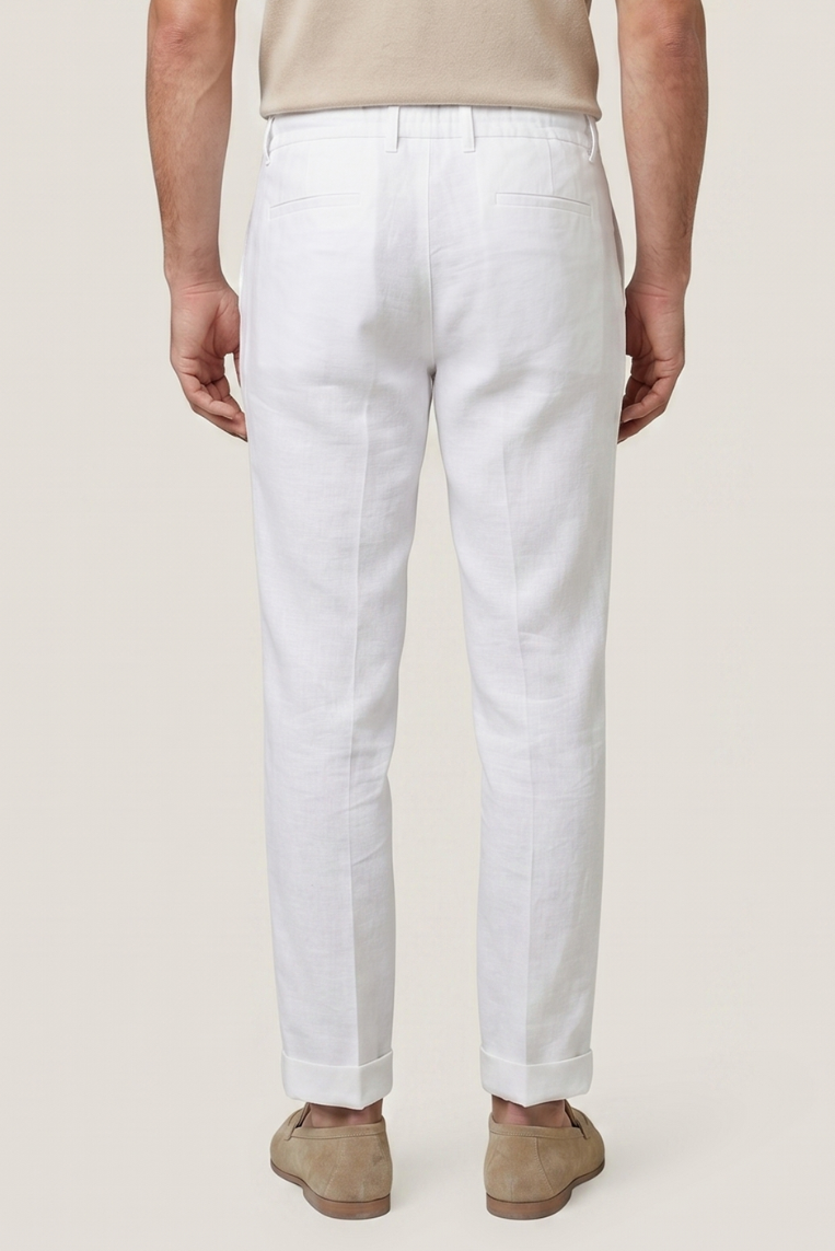 PANTALONE BASIC LINO LUNGO - immagine 3