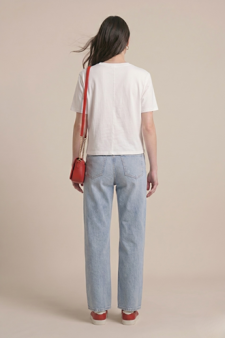 DENIM PALAZZO CON ROTTURE - immagine 3