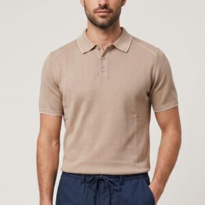 POLO IN MAGLIA CON CONTRASTI 7 POLO IN MAGLIA CON CONTRASTI - Thumbnail Image 1