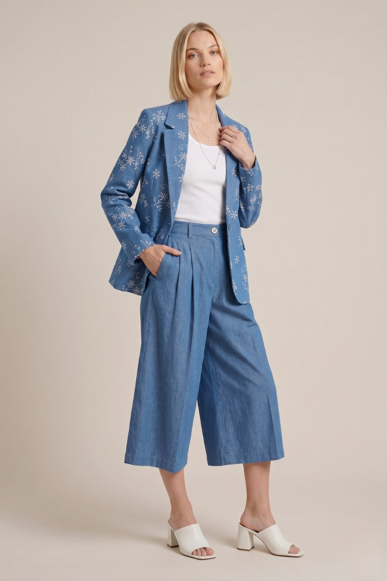 GONNA PANTALONE CHAMBRAY 1 GONNA PANTALONE CHAMBRAY - immagine 1