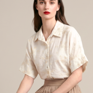 CAMICIA RICAMO FIORELLINI 4 CAMICIA RICAMO FIORELLINI - Thumbnail Image 1