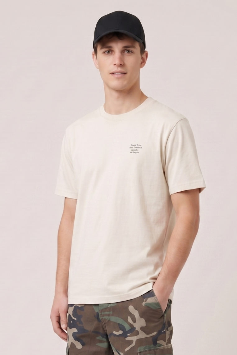 T-SHIRT STAMPA RUBBER A CONTRASTO - immagine 2