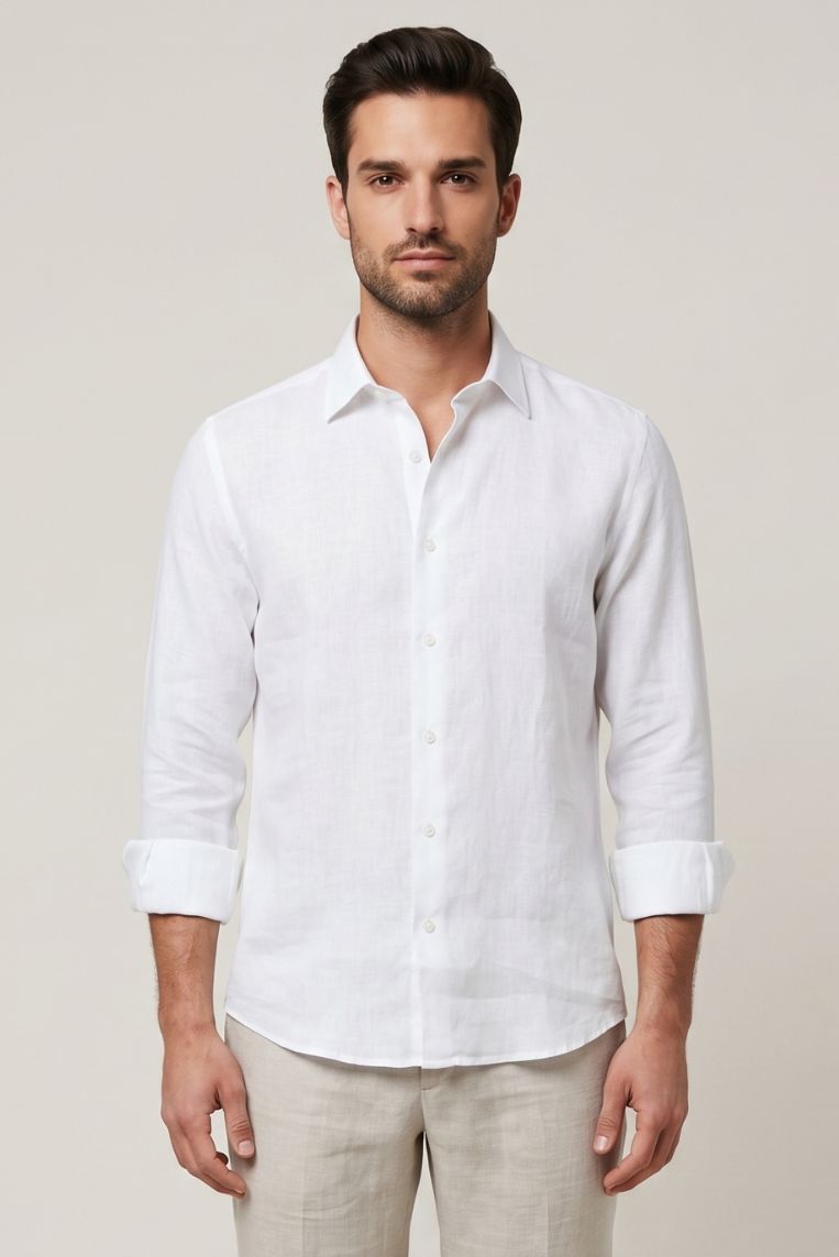 CAMICIA REGULAR LINO 2 CAMICIA REGULAR LINO - immagine 2