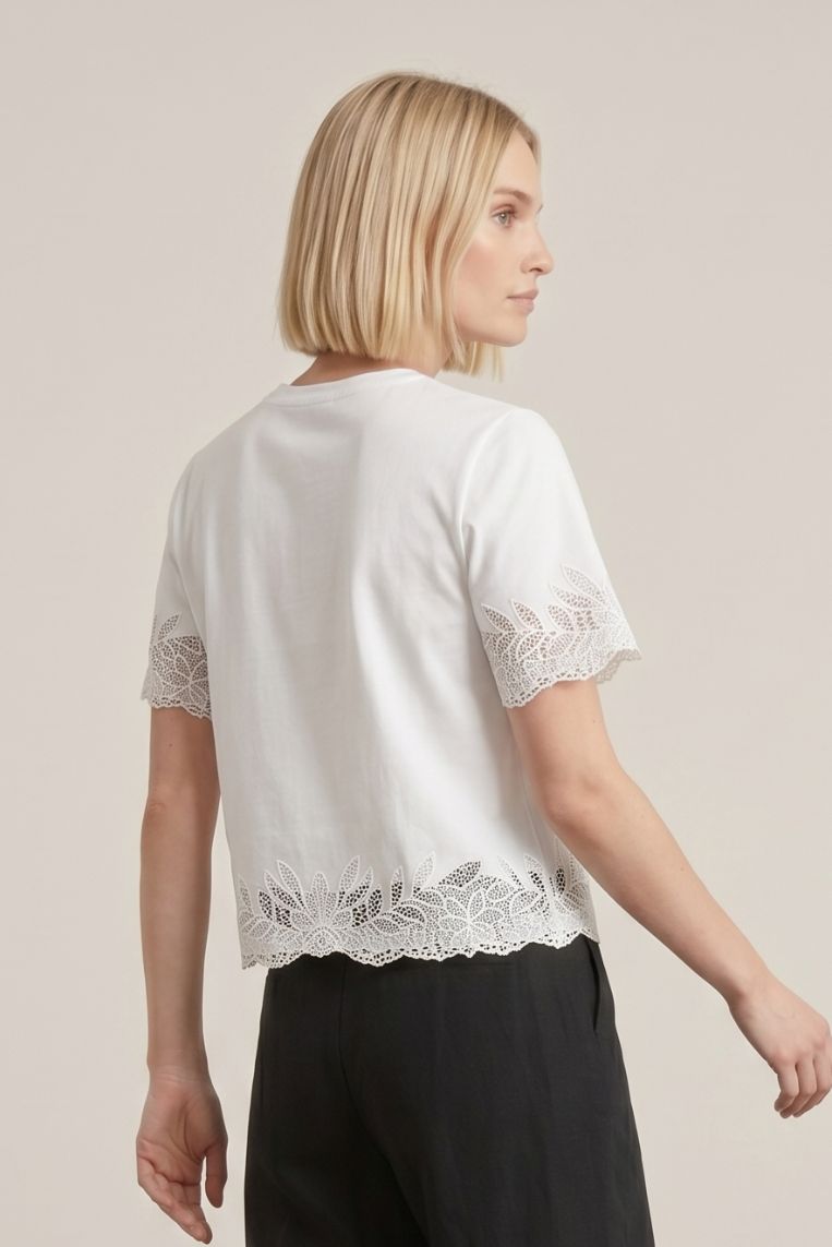T-SHIRT DETTAGLIO PIZZO 2 T-SHIRT DETTAGLIO PIZZO - immagine 2