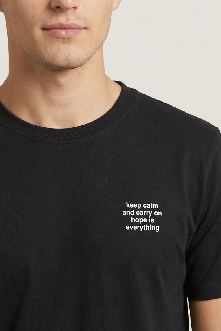 T-SHIRT STAMPA RUBBER A CONTRASTO - immagine 4
