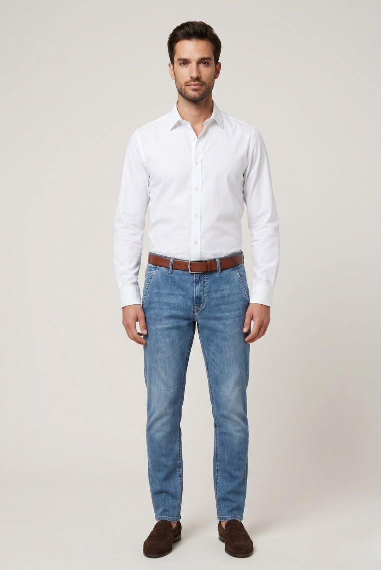 DENIM CHINO REGULAR CHAMBRAY 2 DENIM CHINO REGULAR CHAMBRAY - immagine 2