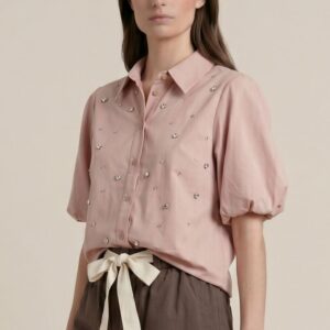 CAMICIA PALLONCINO CON STRASS 3 CAMICIA PALLONCINO CON STRASS - Thumbnail Image 1