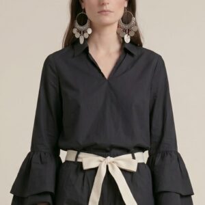 CAMICIA POPELINE VOLANT MANICHE 13 CAMICIA POPELINE VOLANT MANICHE - Thumbnail Image 6
