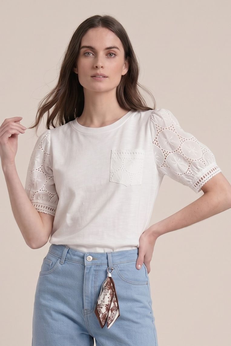 T-SHIRT MANICHE MACRAME 1 T-SHIRT MANICHE MACRAME - immagine 1