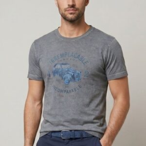 T-SHIRT VINTAGE AUTO BLU 3 T-SHIRT VINTAGE AUTO BLU - Thumbnail Image 1