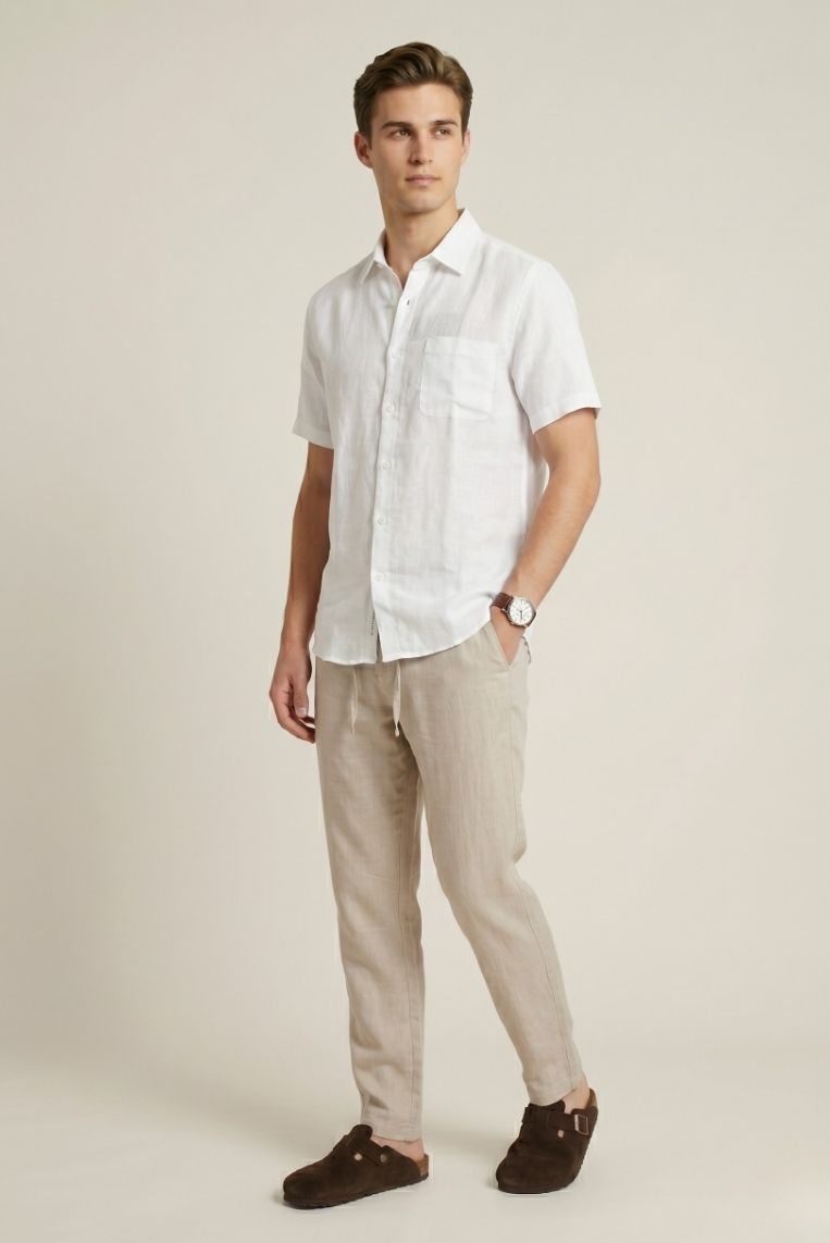 PANTALACCIO MISTO LINO 7 PANTALACCIO MISTO LINO - immagine 7