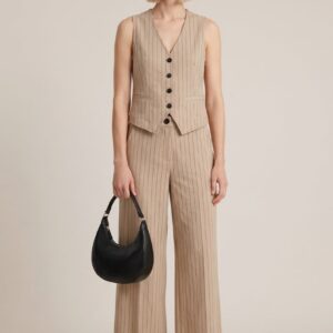 PANTALONE GAMBA LARGA GESSATO MISTO LINO 6 PANTALONE GAMBA LARGA GESSATO MISTO LINO - Thumbnail Image 3